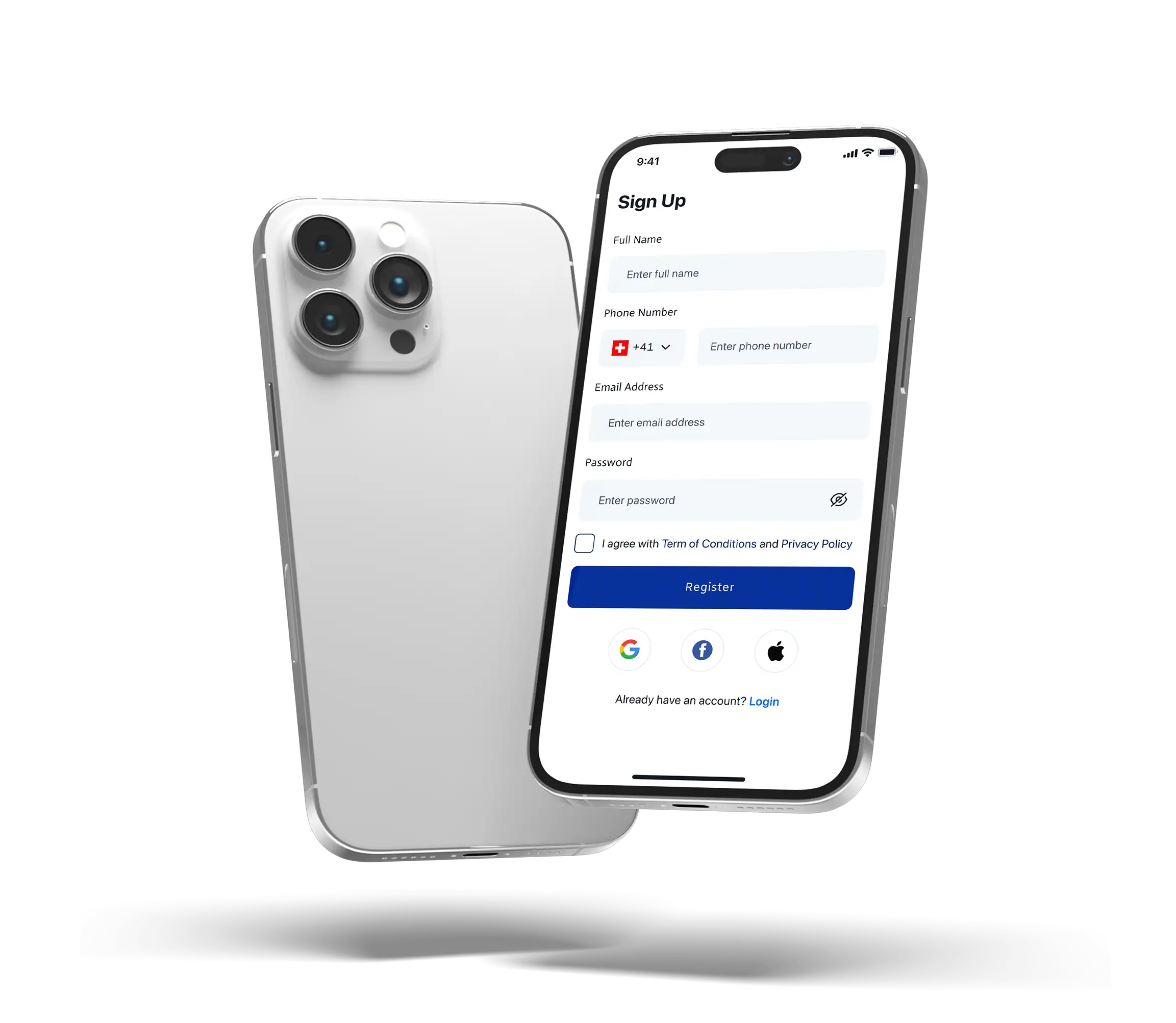 Smartphone-Display mit FI Investments App und Chart-Übersicht für Portfolio-Performance